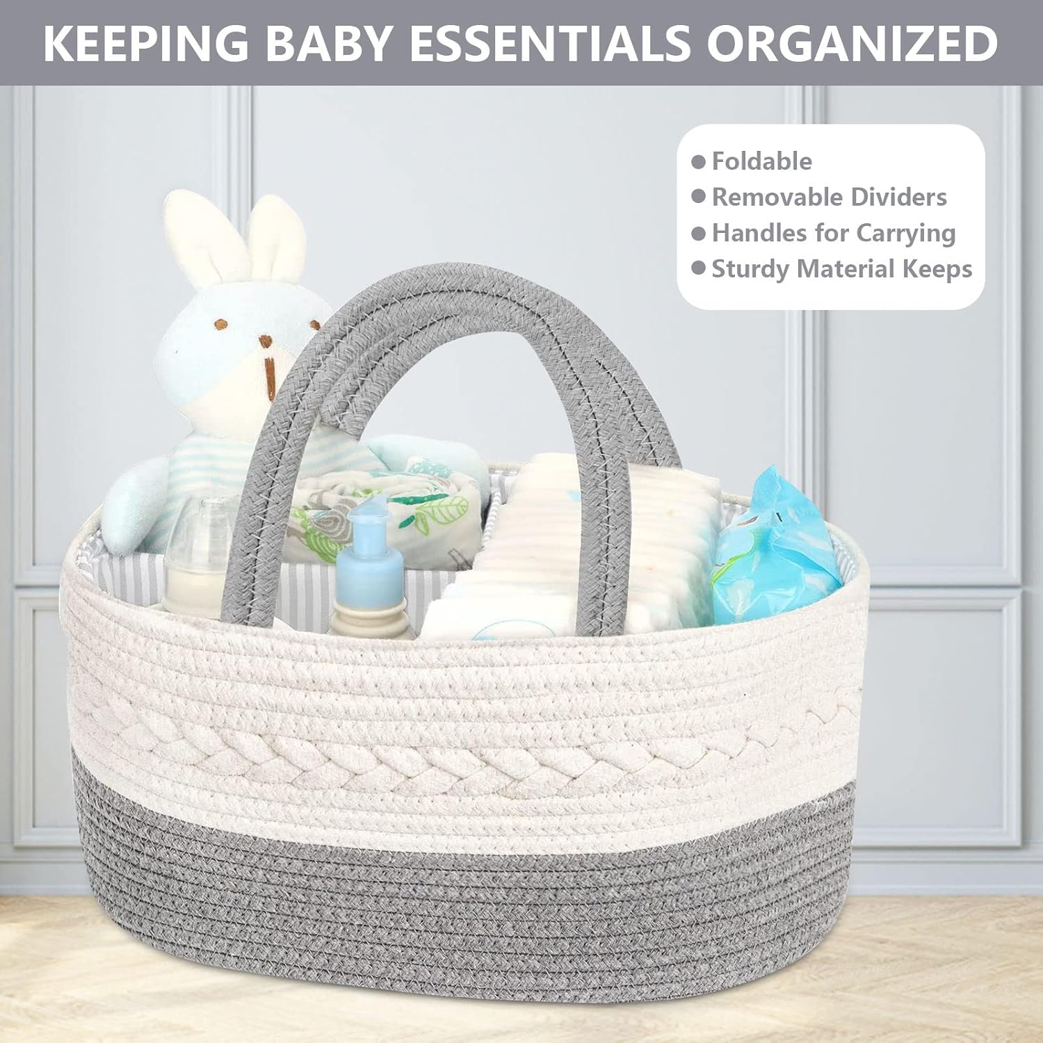 nappy caddy organiser, diaper caddy baby essentials for newborn,multifunctional nappy caddy organiser portable nursery storage basket with changeable compartments,cotton woven rope nappy caddy organiser, diaper caddy baby essentials for newborn,multifunctional nappy caddy organiser portable nursery storage basket with changeable compartments,cotton woven rope