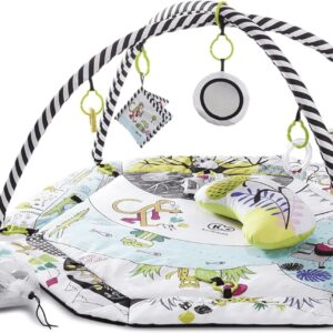 kinderkraft smartplay interactive gym, soft mat, educational, bows with toys, for children, babies
