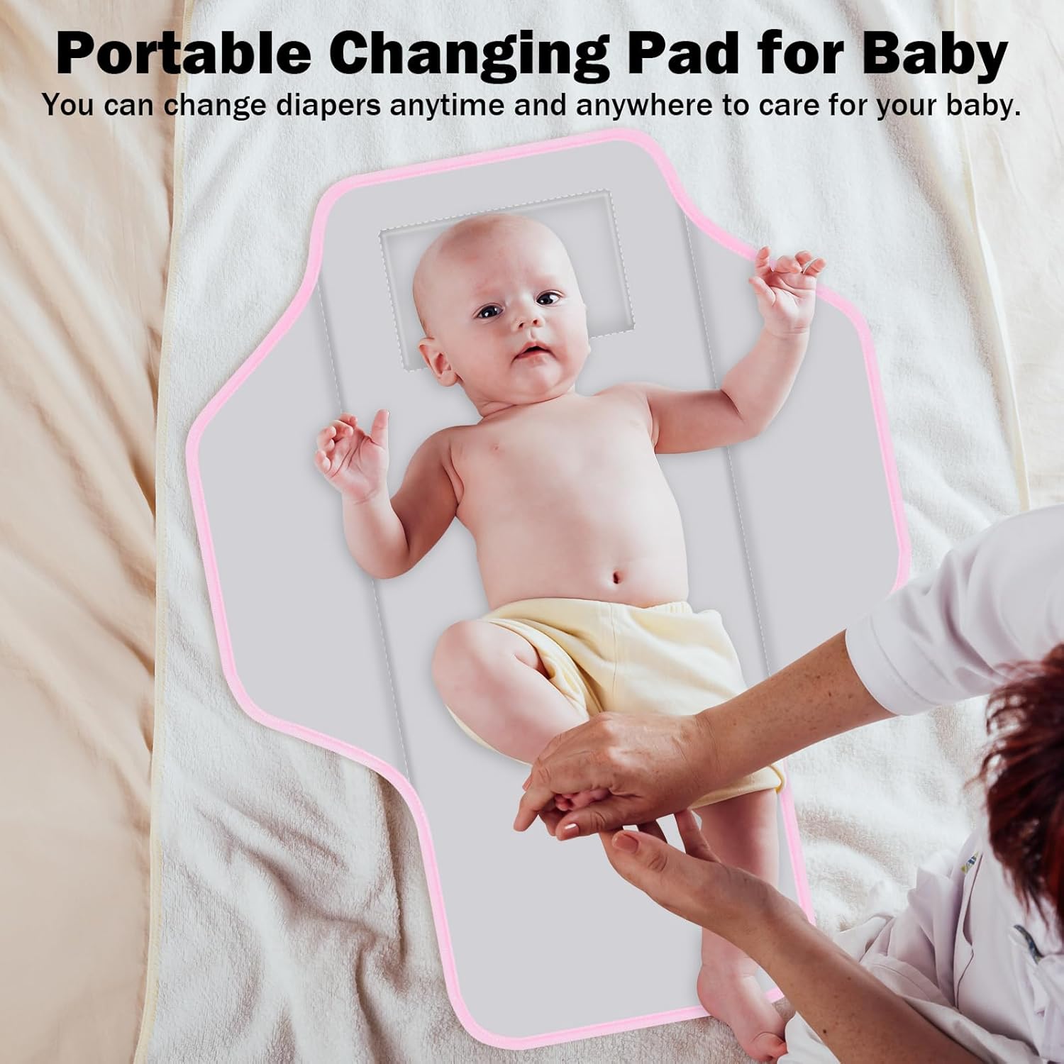 portable diaper changing pad for baby & toddler waterproof foldable baby changing mat built in pillow, travel infant changing pads for moms baby portable diaper changing pad for baby & toddler waterproof foldable baby changing mat built in pillow, travel infant changing pads for moms baby