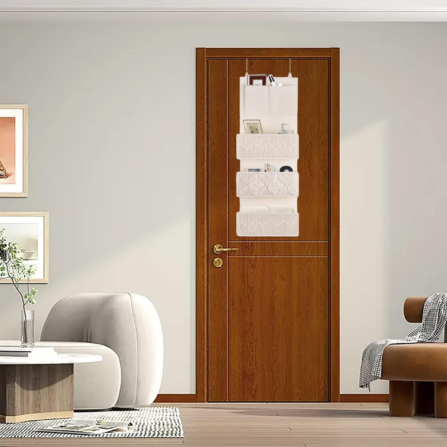 feilanduo over the door hanging organizer boho decor macrame woven storage baskets hanging bag with 3 large pockets for kids’ bedroom nursery, baby kids toys, diapers (ivory, 3 shelf) feilanduo over the door hanging organizer boho decor macrame woven storage baskets hanging bag with 3 large pockets for kids’ bedroom nursery, baby kids toys, diapers (ivory, 3 shelf)