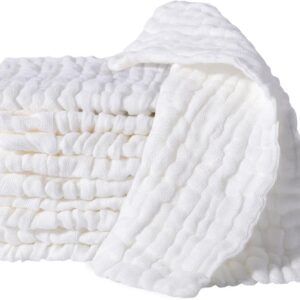 10 pcs muslin cloths for baby muslin squares burp cloths cotton wipes newborn face body towel for baby essentials