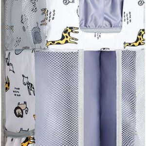 baby accessory hanging bag for nursery bedsides storage water resistant oxford cloth organizers with side pocket oxford fabric diaper storage organizers