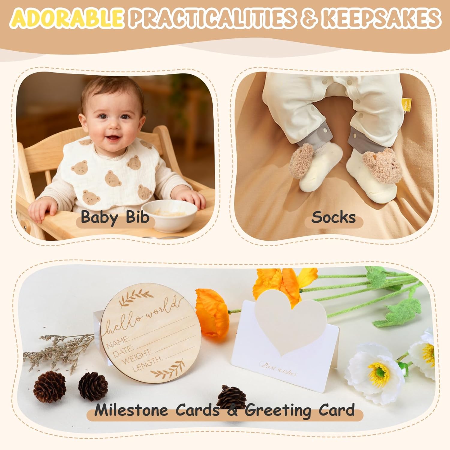 baby gift basket, newborn hamper set with nappy caddy sensory book baby comforter blanket swaddle socks rattle bib milestone cards | baby shower gifts box for boy girl unisex new mum (hamper set) baby gift basket, newborn hamper set with nappy caddy sensory book baby comforter blanket swaddle socks rattle bib milestone cards | baby shower gifts box for boy girl unisex new mum (hamper set)