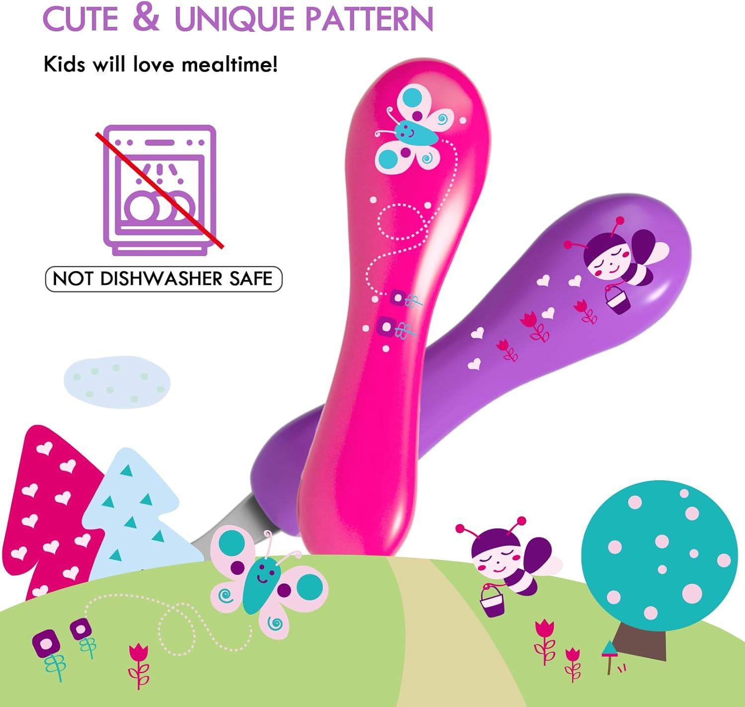 lehoo castle toddler fork and spoon set, 6pcs stainless steel children's cutlery kids cutlery flatware, incudes3 x spoons, 3 x forks (no knives lehoo castle toddler fork and spoon set, 6pcs stainless steel children's cutlery kids cutlery flatware, incudes3 x spoons, 3 x forks (no knives