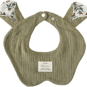 baby saliva cloth 6 ply cotton for newborns teething bibs cute rabbit ears toddler mouth wipe infant burp cloth drool bib for newborn baby saliva towel