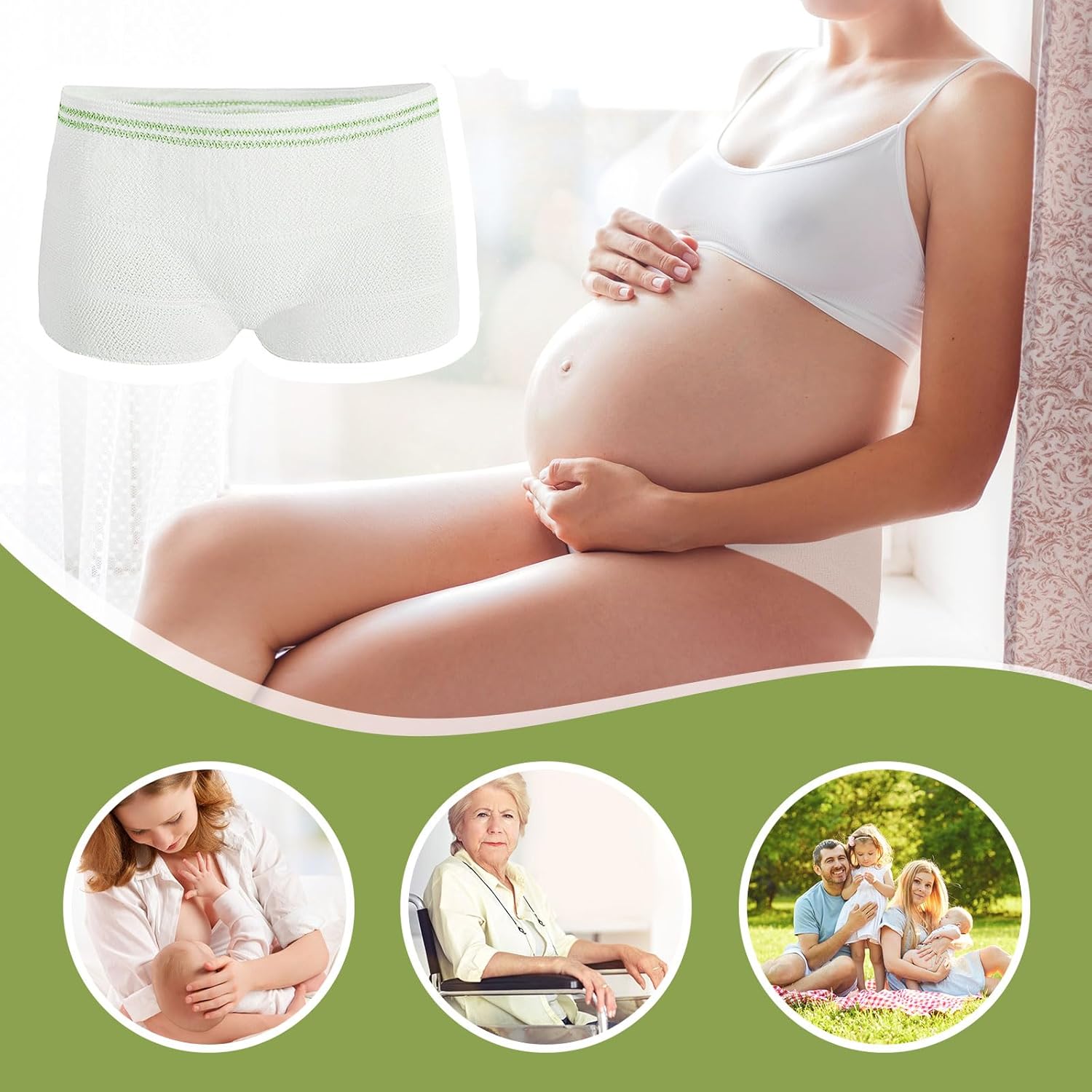 6 pack incontinence pants, xl fix reusable net pant for women and men, incontinence net knickers, breathable disposable pants for maternity daily travel (white) 6 pack incontinence pants, xl fix reusable net pant for women and men, incontinence net knickers, breathable disposable pants for maternity daily travel (white)