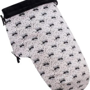 jyoko kids winter footmuff compatible with baby seats, car seats and pushchairs, extra soft teddy fleece (raccoon, fleece, 80 cm)