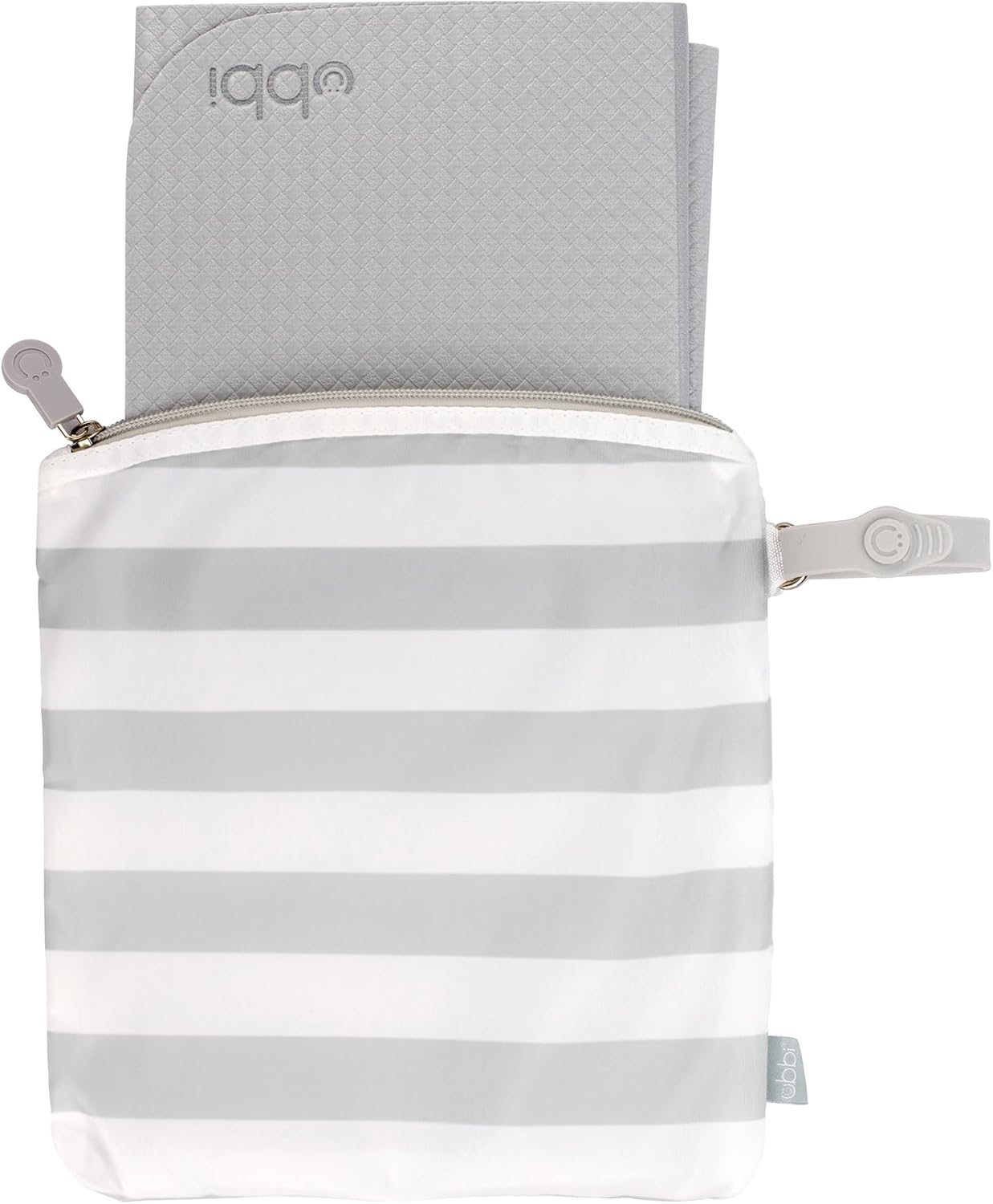 ubbi on the go changing mat with carrying case, soft and comfortable nappy bag accessory must have for newborns, easy to clean, portable changing pad, grey ubbi on the go changing mat with carrying case, soft and comfortable nappy bag accessory must have for newborns, easy to clean, portable changing pad, grey