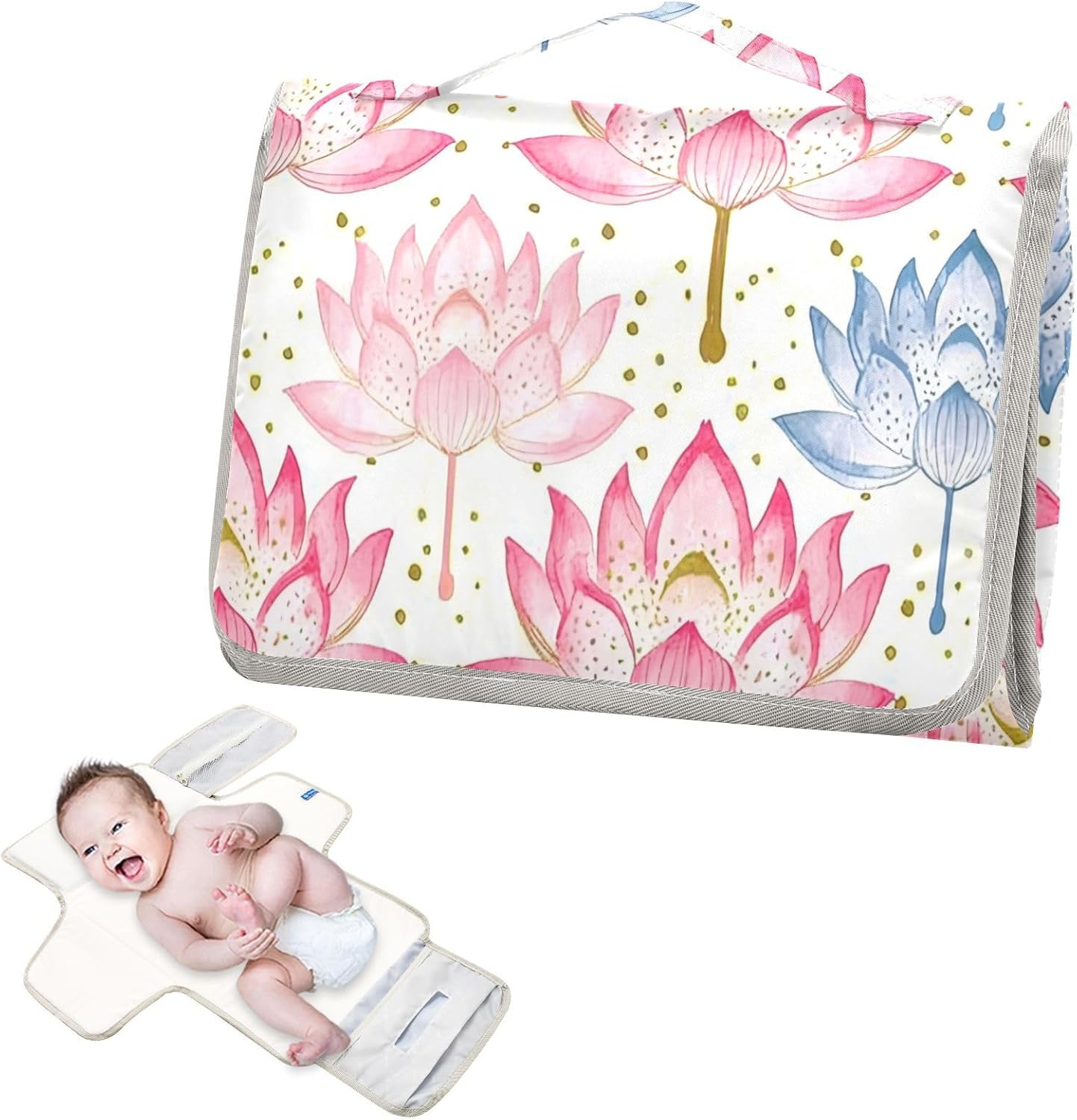 reusable changing table mat with tissue pocket portable diaper changing pad infant travel station kit flower peach summer boho reusable changing table mat with tissue pocket portable diaper changing pad infant travel station kit flower peach summer boho