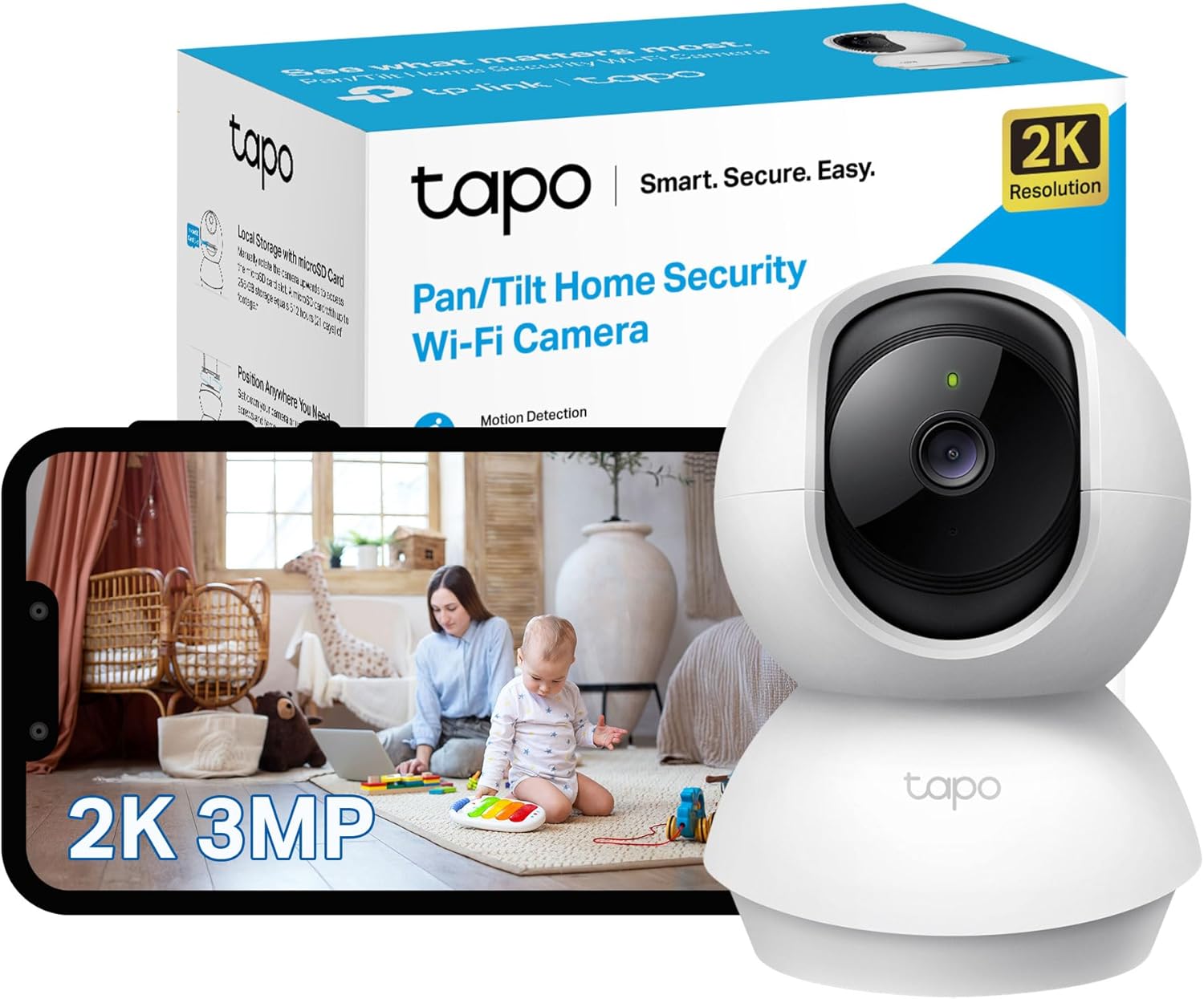 tapo c210 2k 3mp pan/tilt indoor camera house security camera, wifi camera, no monthly fee, ai detection, dog puppy camera, baby camera monitor, 360° view, night vision, works with alexa & google tapo c210 2k 3mp pan/tilt indoor camera house security camera, wifi camera, no monthly fee, ai detection, dog puppy camera, baby camera monitor, 360° view, night vision, works with alexa & google