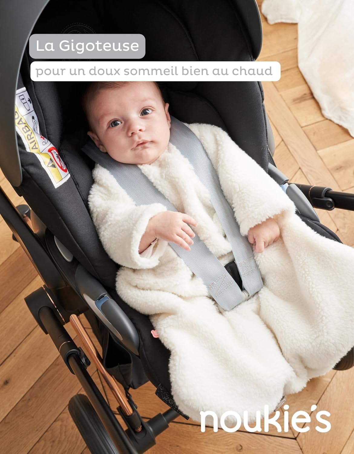 noukie's winter sleeping bag 0 3 months (50 cm) sleeping bag tog 2 to 3.5 cm groloudoux ecru noukie's winter sleeping bag 0 3 months (50 cm) sleeping bag tog 2 to 3.5 cm groloudoux ecru