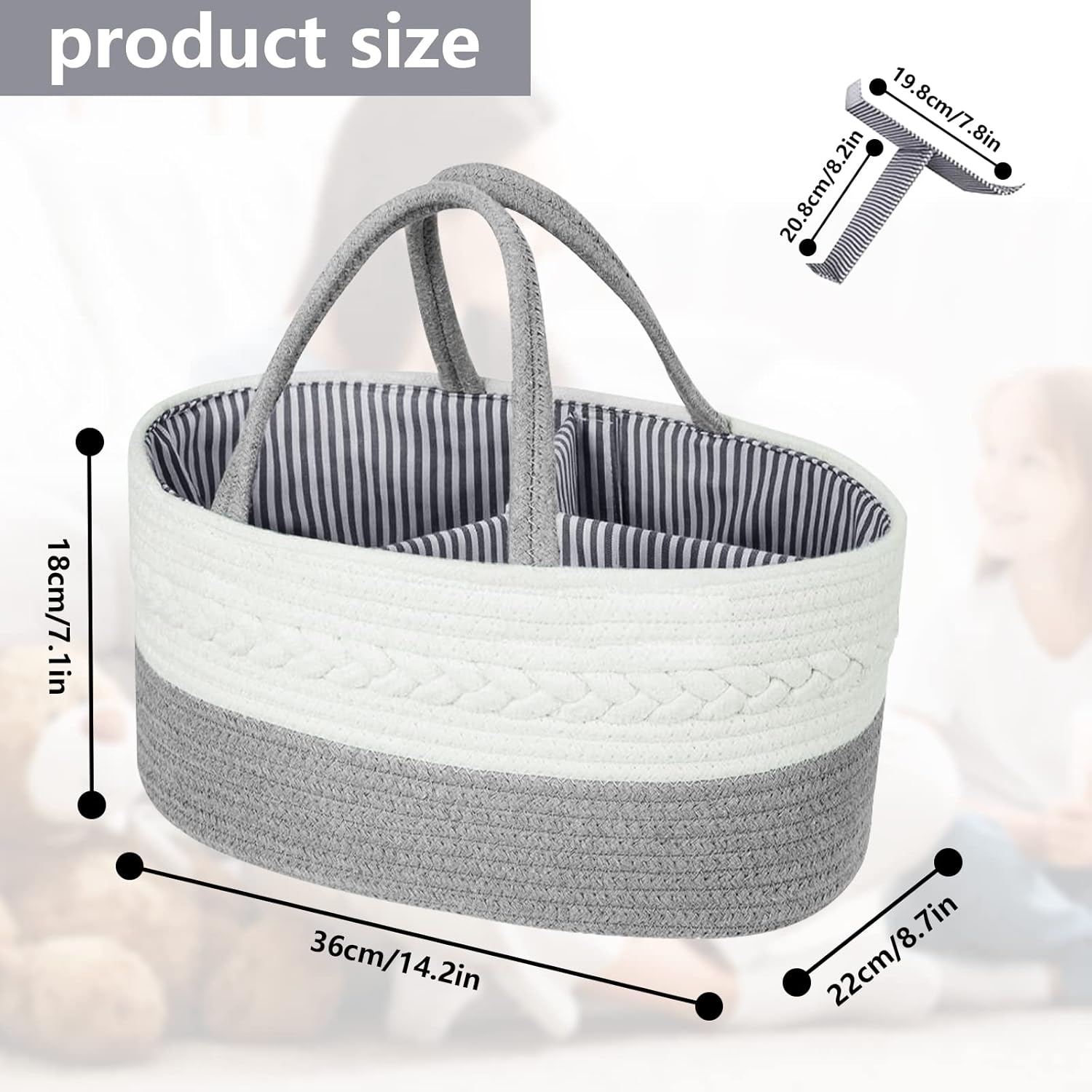 nappy caddy organiser, diaper caddy baby essentials for newborn,multifunctional nappy caddy organiser portable nursery storage basket with changeable compartments,cotton woven rope nappy caddy organiser, diaper caddy baby essentials for newborn,multifunctional nappy caddy organiser portable nursery storage basket with changeable compartments,cotton woven rope