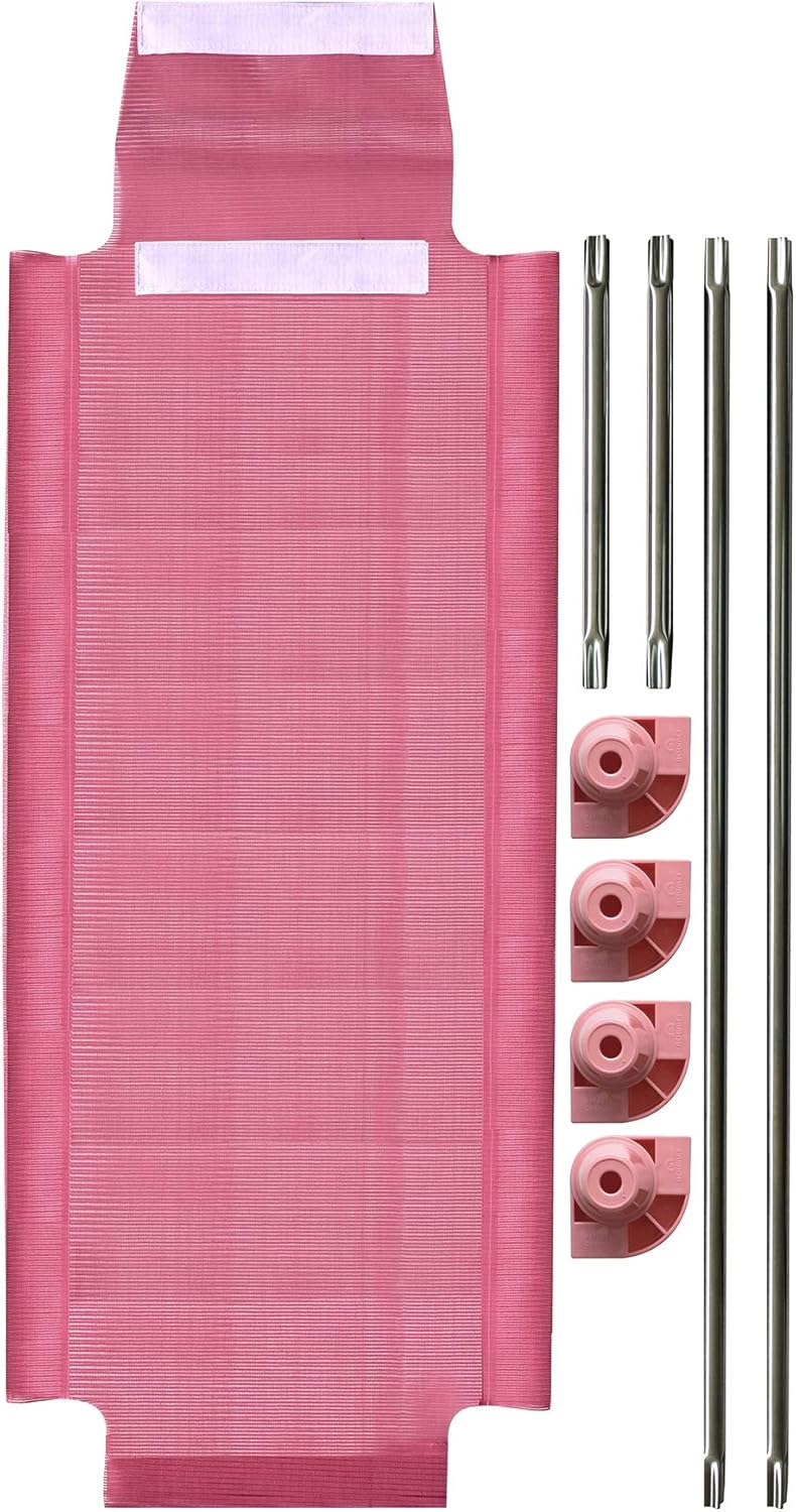 acrimet nap cot for kids, portable toddler child bed, stackable, 133 x 54cm (stainless steel tubes) (pink breathable mesh fabric pink feet) (1 pack) acrimet nap cot for kids, portable toddler child bed, stackable, 133 x 54cm (stainless steel tubes) (pink breathable mesh fabric pink feet) (1 pack)