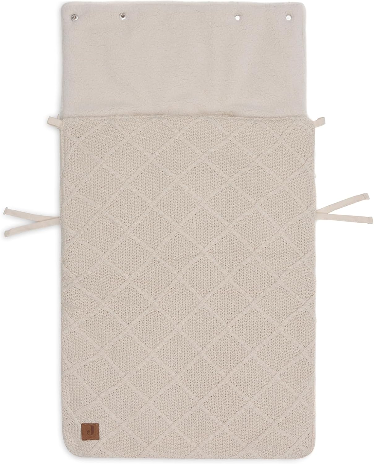 jollein check knit oatmeal footmuff for baby car seat group 0+ and pushchair for 3 point and 5 point harness knitting pattern and fleece lining jollein check knit oatmeal footmuff for baby car seat group 0+ and pushchair for 3 point and 5 point harness knitting pattern and fleece lining