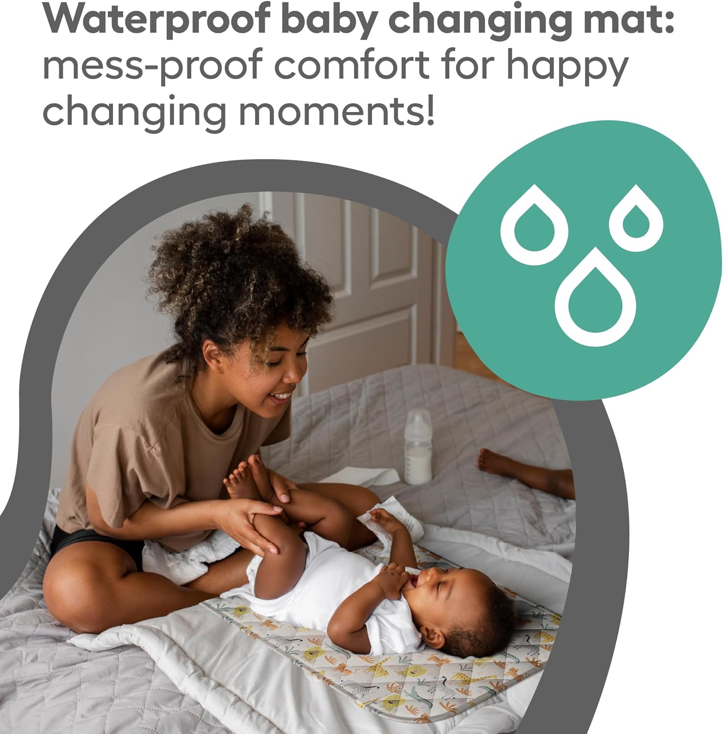 portable baby changing mat – foldable waterproof travel mat for newborns | compact changing bag | pram & nappy bag | safari animals portable baby changing mat – foldable waterproof travel mat for newborns | compact changing bag | pram & nappy bag | safari animals