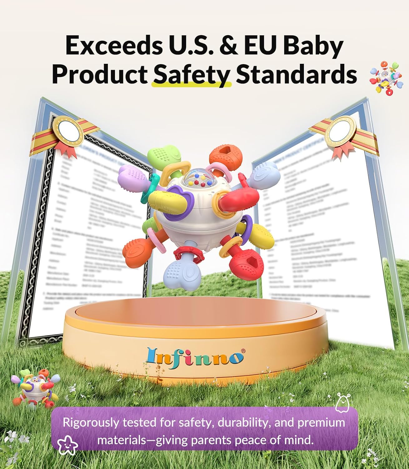 infinno baby teething & rattle toy 0 12 months multi function bpa free silicone games colorful sensory ball to relieve gums newborn baby gift girl & boy (large) infinno baby teething & rattle toy 0 12 months multi function bpa free silicone games colorful sensory ball to relieve gums newborn baby gift girl & boy (large)