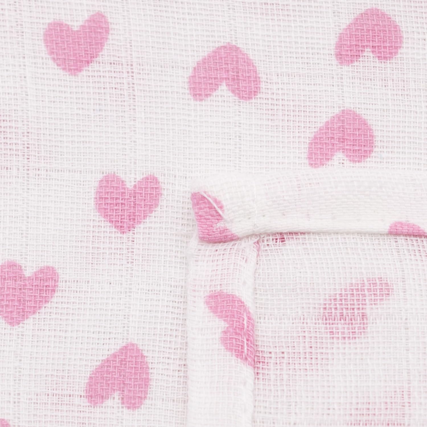 zollner set of 5 muslin burp cloths, muslin nappies, 80 x 80 cm, cotton, pink / white zollner set of 5 muslin burp cloths, muslin nappies, 80 x 80 cm, cotton, pink / white