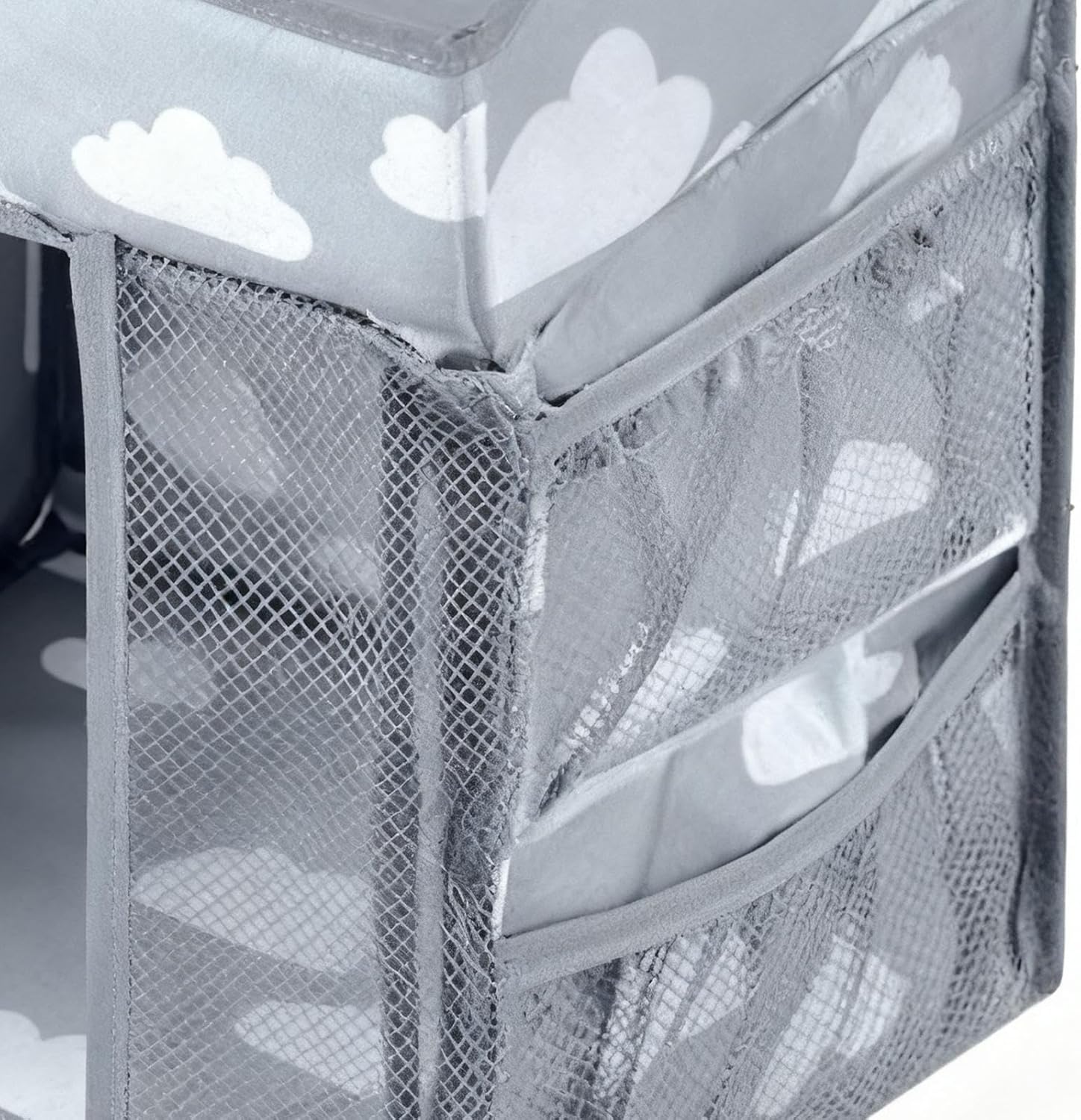 diaper holder crib waterproof baby organizer for nursery, stable storage stacker, adjustable multi pocket storage, portable crib accessories for diapers, wipes, bottles, clothes, toys diaper holder crib waterproof baby organizer for nursery, stable storage stacker, adjustable multi pocket storage, portable crib accessories for diapers, wipes, bottles, clothes, toys