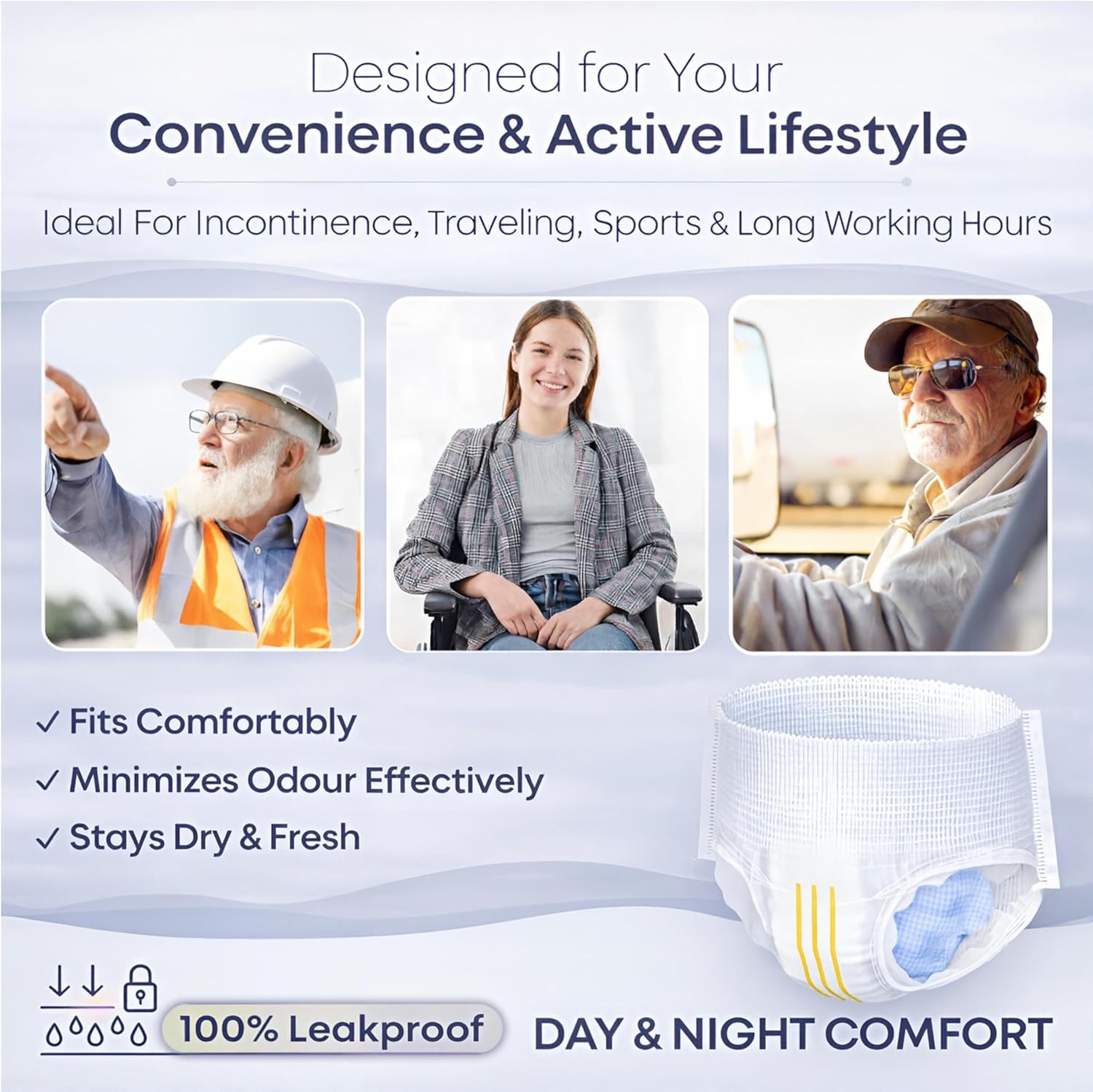 30x adult choice incontinence pants women and men, adult pull up nappies with wetness indicator, max absorbency, leakage protection, odor control (large 30 count) 30x adult choice incontinence pants women and men, adult pull up nappies with wetness indicator, max absorbency, leakage protection, odor control (large 30 count)