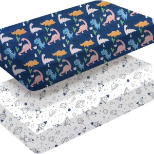 2 x cot fitted crib sheets | bedding for cot bed | soft breathable comfortable baby sheet set for boys girls neutral,140 x 70 fits standard toddler crib mattress