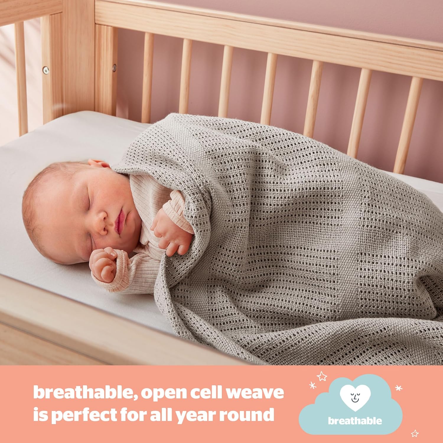 silentnight safe nights baby blanket pack of 2 soft 100% cotton cellular baby blanket for newborn ideal for cot, crib, moses basket and pram baby essentials 2 pack grey silentnight safe nights baby blanket pack of 2 soft 100% cotton cellular baby blanket for newborn ideal for cot, crib, moses basket and pram baby essentials 2 pack grey