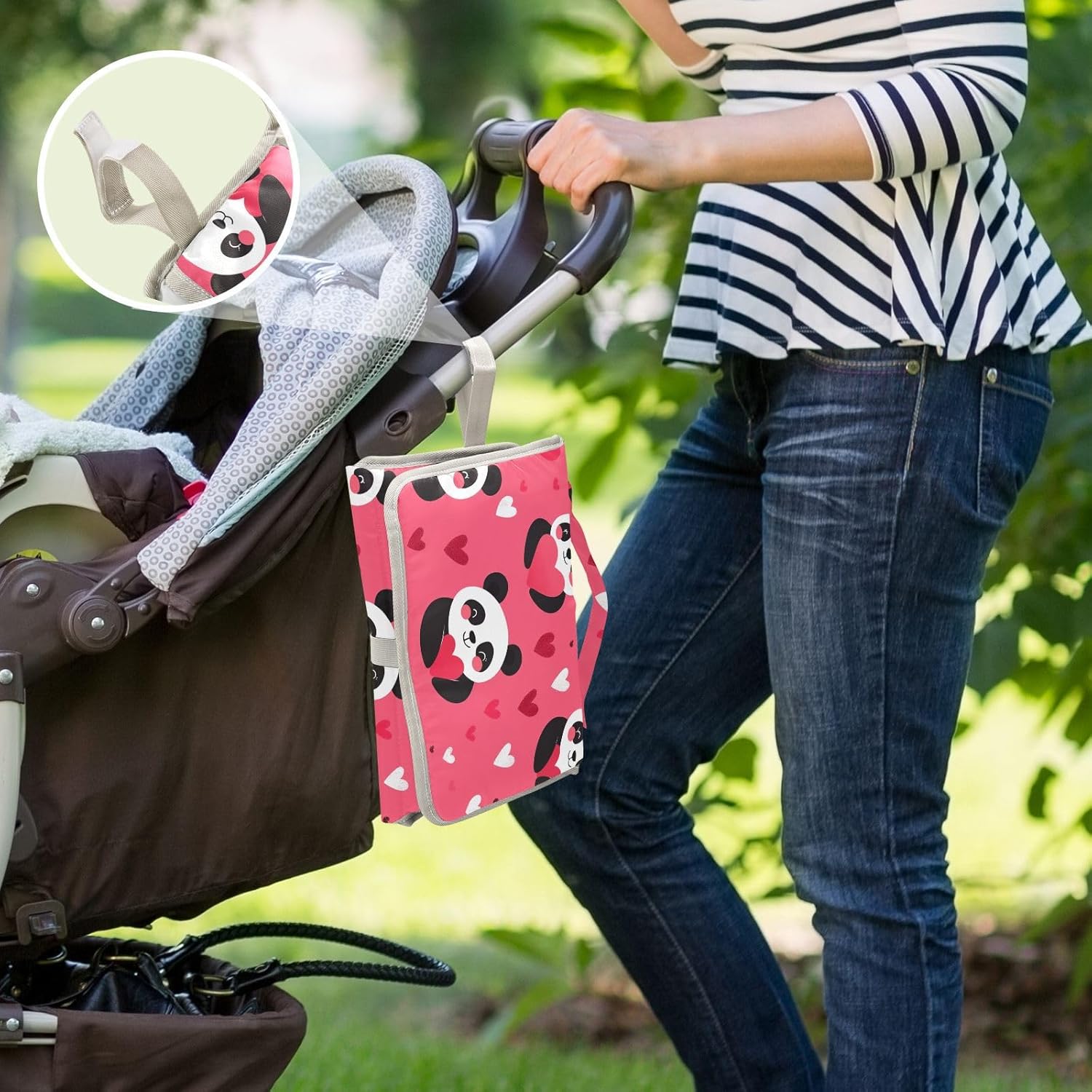 reusable portable changing pad with tissue pocket waterproof changing pad for baby infant travel station kit panda hotpink valentine reusable portable changing pad with tissue pocket waterproof changing pad for baby infant travel station kit panda hotpink valentine