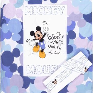 disney minnie mouse baby cot bed sheets baby sleeping bag pram complete set baby cot bed sheet newborn bedding bedding pillowcase (mickey blue)