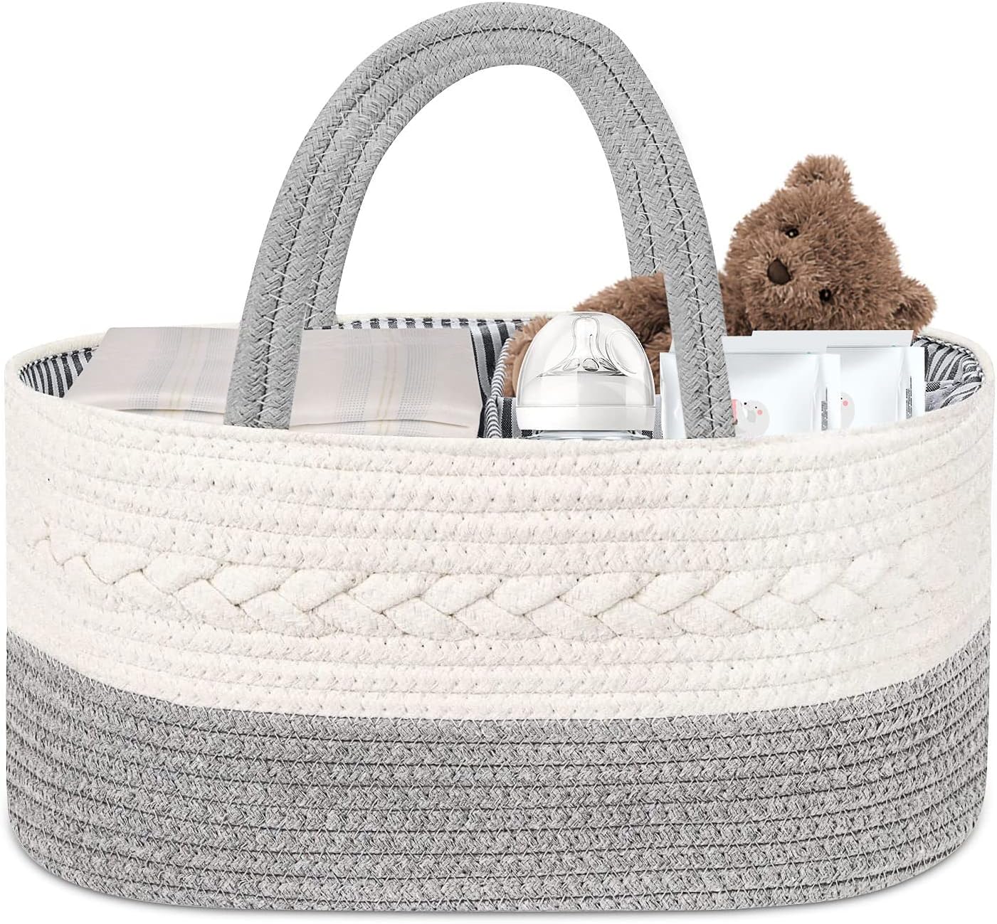 nappy caddy organiser, diaper caddy baby essentials for newborn,multifunctional nappy caddy organiser portable nursery storage basket with changeable compartments,cotton woven rope nappy caddy organiser, diaper caddy baby essentials for newborn,multifunctional nappy caddy organiser portable nursery storage basket with changeable compartments,cotton woven rope