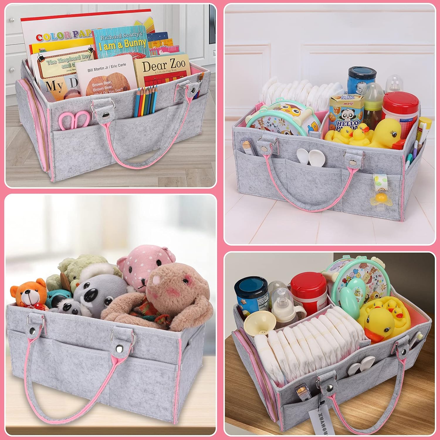 baby diaper caddy organizer for girl boy large nursery storage bin basket portable holder tote bag for changing table and car baby shower gifts newborn essentials baby registry must haves items baby diaper caddy organizer for girl boy large nursery storage bin basket portable holder tote bag for changing table and car baby shower gifts newborn essentials baby registry must haves items