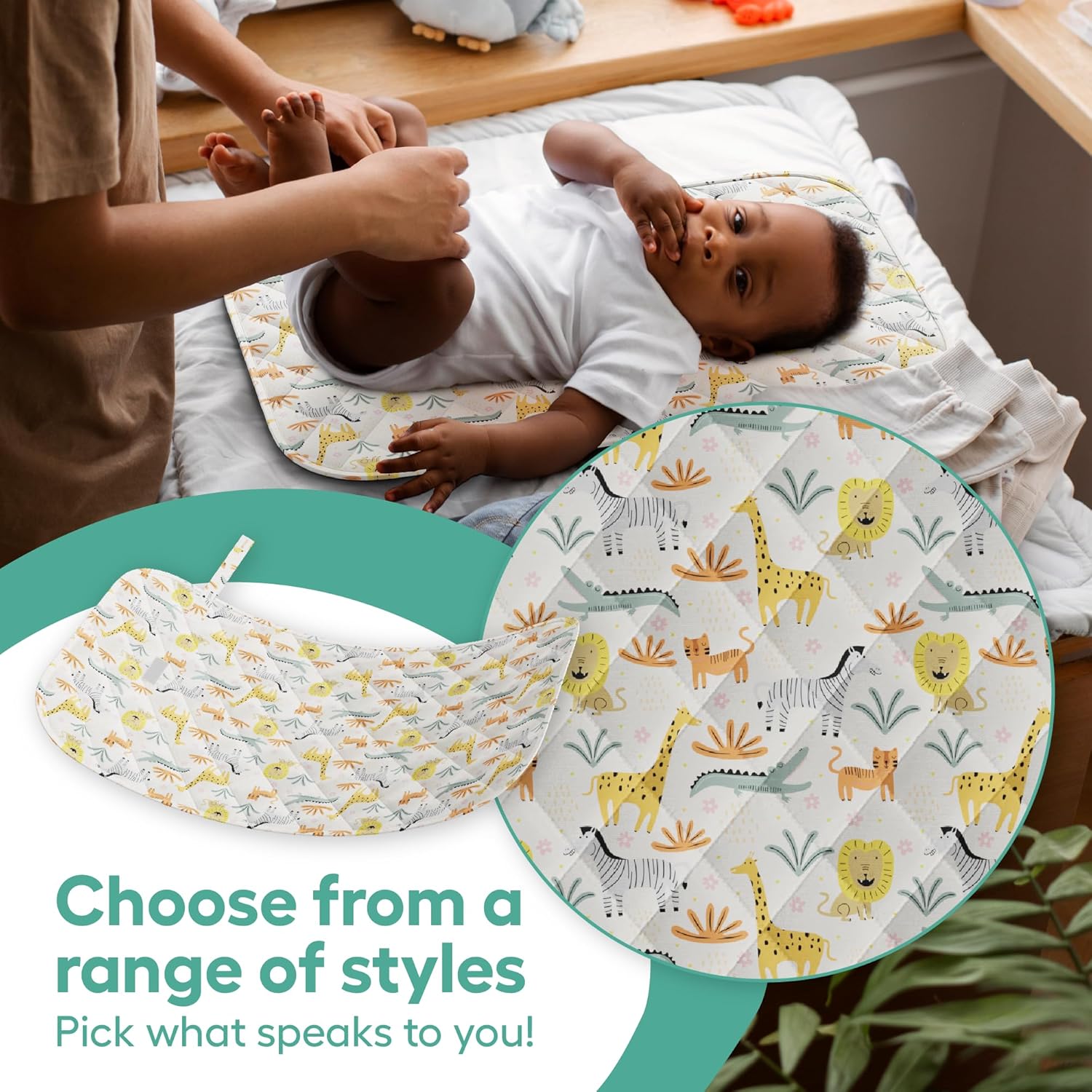 portable baby changing mat – foldable waterproof travel mat for newborns | compact changing bag | pram & nappy bag | safari animals portable baby changing mat – foldable waterproof travel mat for newborns | compact changing bag | pram & nappy bag | safari animals