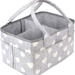 boenfu baby diaper caddy nappy organisers nursery storage nappy caddy tote newborn shower gift basket portable car travel organizer with detachable divider and 10 invisible pockets for mom kids