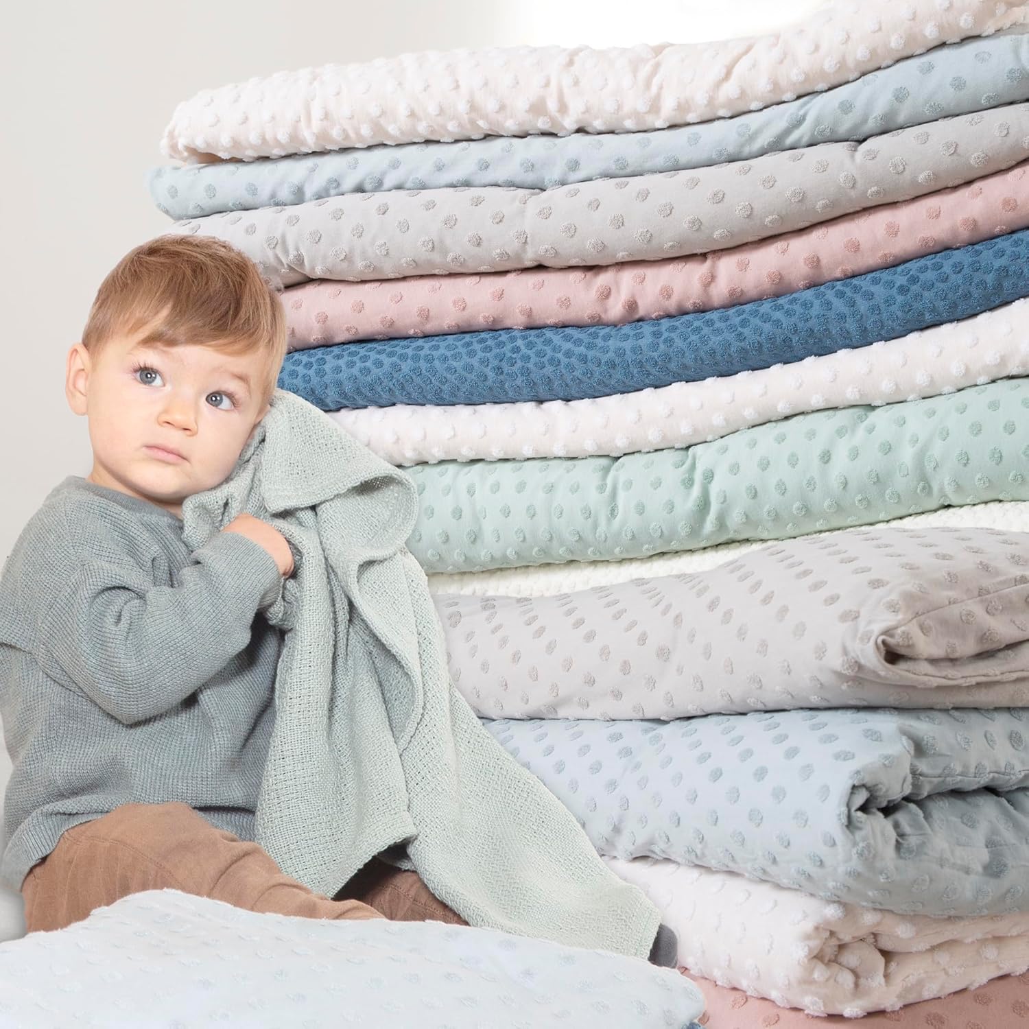 roba frosty almond baby blanket 80 x 80 cm – organic cotton cuddly blanket – gots & oeko tex 100 certified – embossed polka dot design – beige roba frosty almond baby blanket 80 x 80 cm – organic cotton cuddly blanket – gots & oeko tex 100 certified – embossed polka dot design – beige