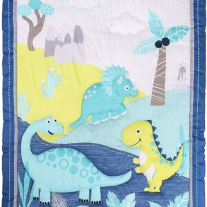 dinosaur themed baby toddler blanket quilt cot comforter crib baby quilts for boys and girls nursery bed throw blanket 84x107cm suitable for all season