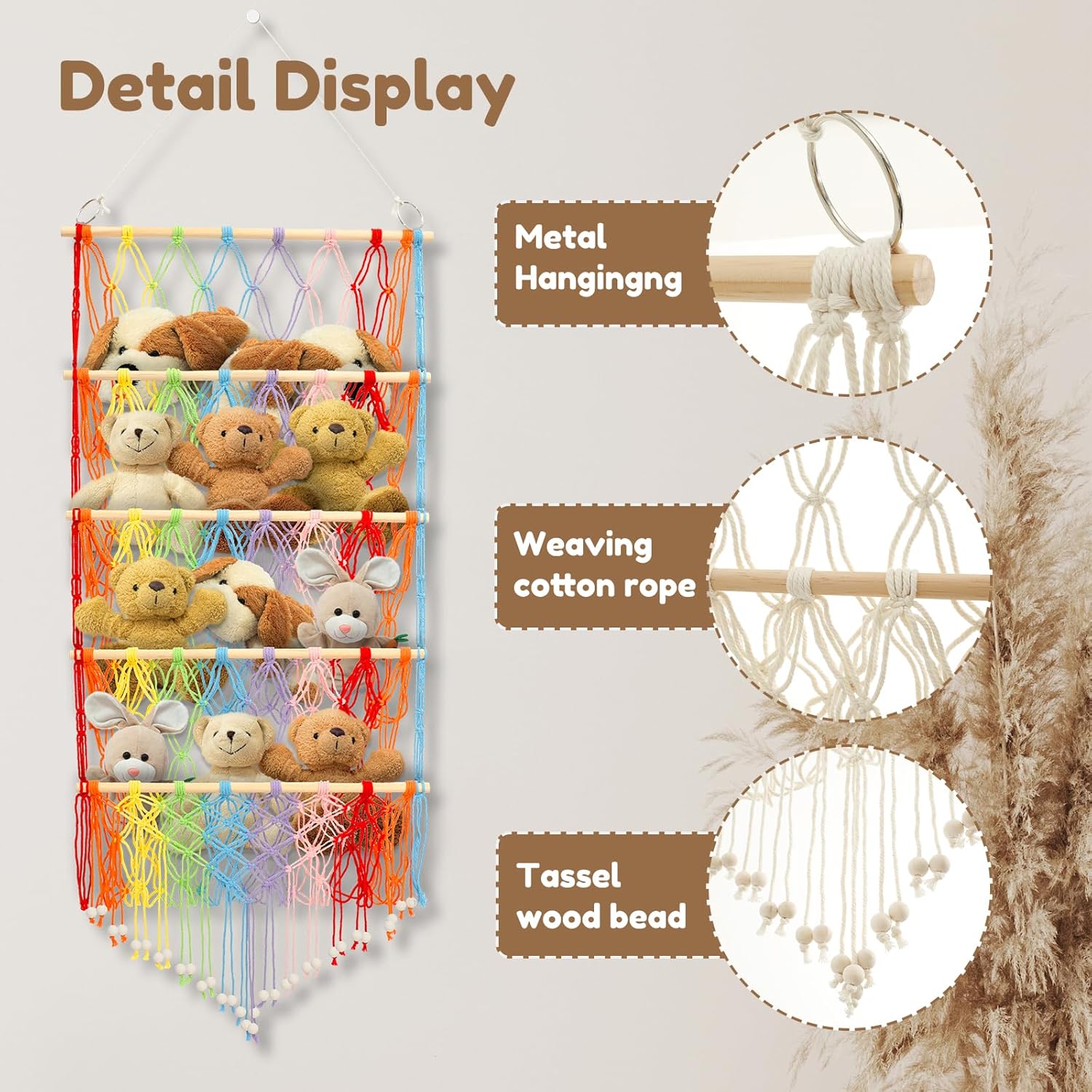 stuffed animal storage 4 layer versatile plush toy holder soft toy hammock large capacity vertical toy storage organizer safe nursery hanging organizer for bedroom bathroom nursery kid room (color) stuffed animal storage 4 layer versatile plush toy holder soft toy hammock large capacity vertical toy storage organizer safe nursery hanging organizer for bedroom bathroom nursery kid room (color)