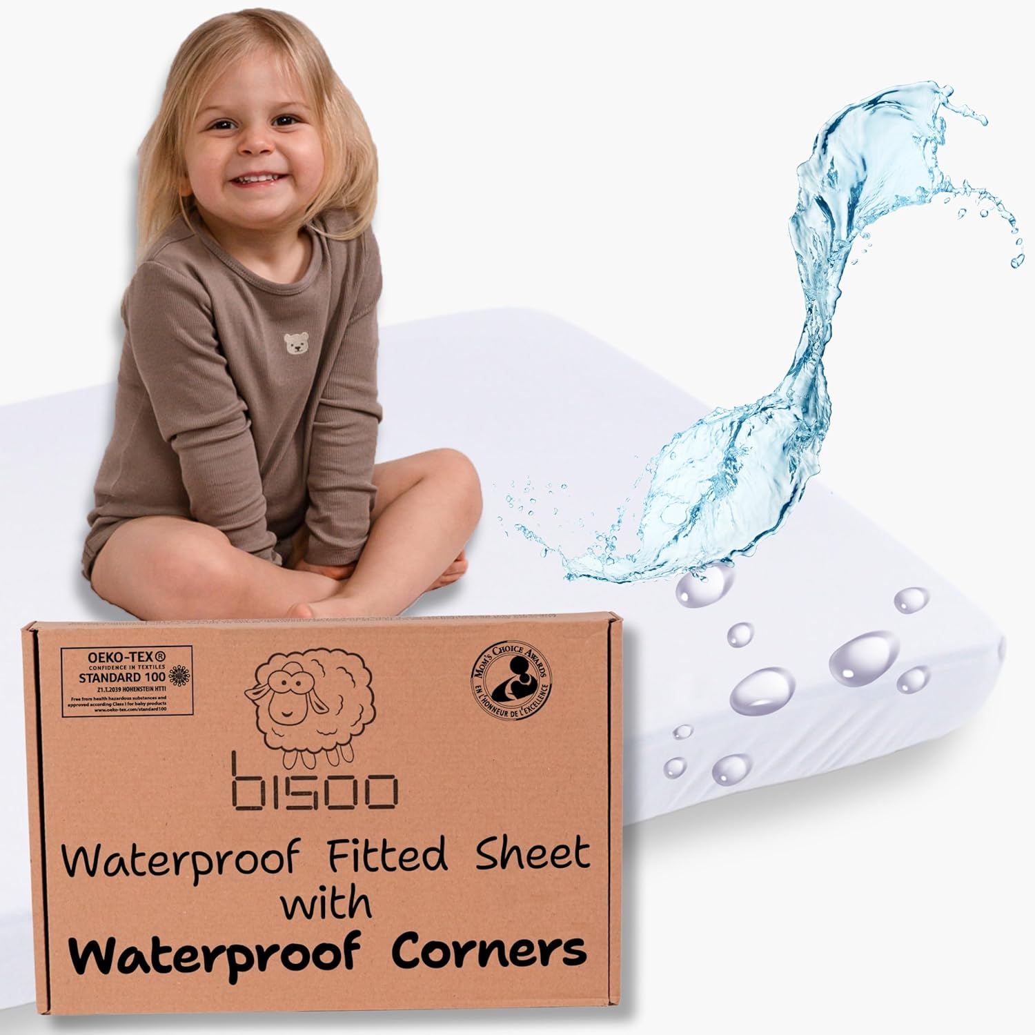 bisoo baby waterproof (top+corners) cot bed sheets fitted 140 x 70 / 28x55 2in1 fitted sheet mattress protector made of 100% jersey oeko tex + pu for toddler cots beds & cribs white bisoo baby waterproof (top+corners) cot bed sheets fitted 140 x 70 / 28x55 2in1 fitted sheet mattress protector made of 100% jersey oeko tex + pu for toddler cots beds & cribs white
