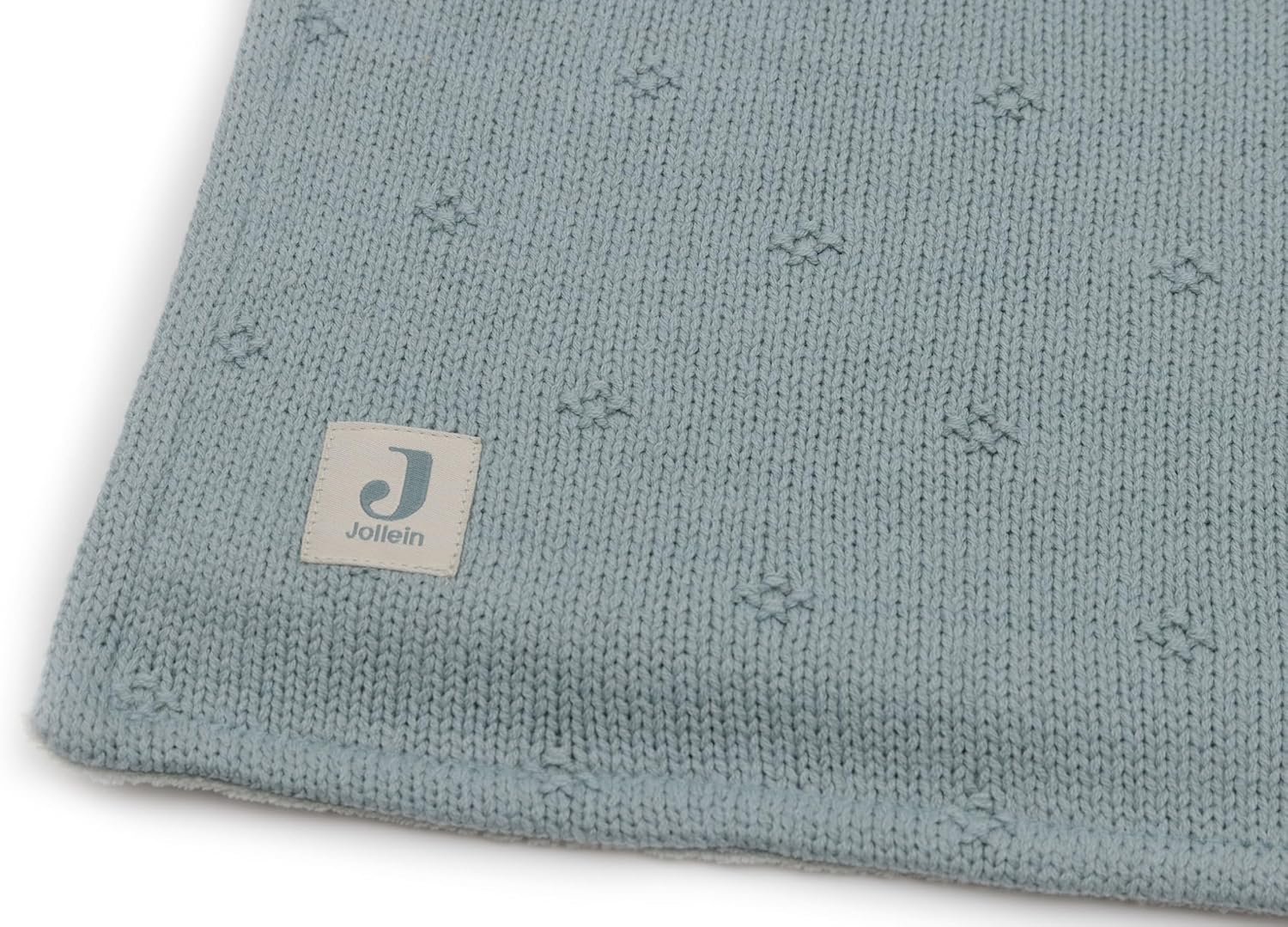 jollein cosy knit baby blanket, sea green velvet, 100 x 150 cm, 60% cotton, 40% acrylic, inner 100% polyester, cot, 2.0 tog, oeko tex certified, knitted pattern jollein cosy knit baby blanket, sea green velvet, 100 x 150 cm, 60% cotton, 40% acrylic, inner 100% polyester, cot, 2.0 tog, oeko tex certified, knitted pattern