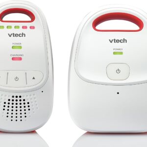 vtech bm1000 digital audio baby monitor, parent unit with rechargeable battery, long range, digital wireless transmission, baby monitor with crystal clear sound, plug & play, sound indicator & alerts