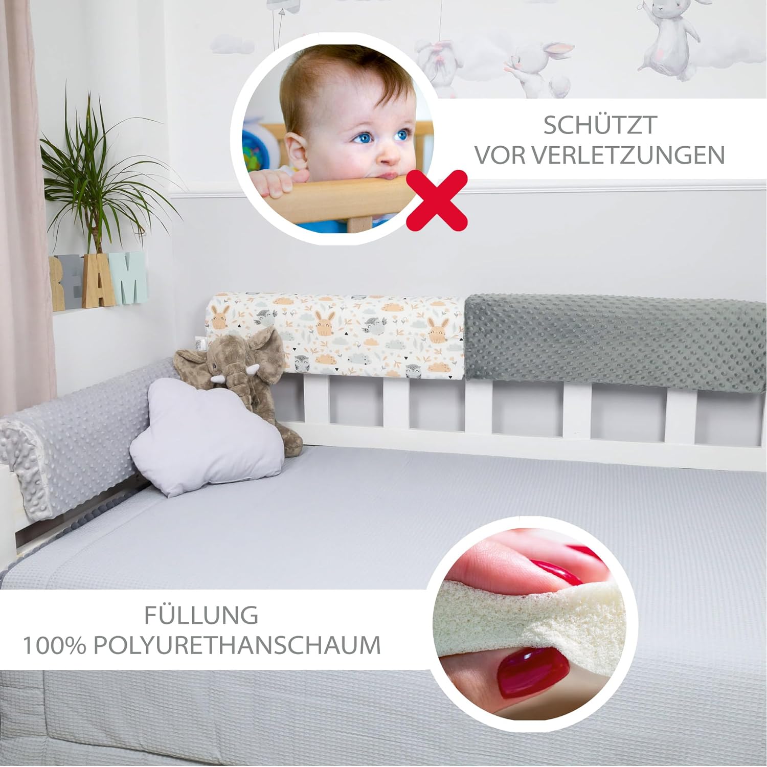 bed edge guard kids rail frame protector box spring safety barrier 120 cm baby fall shield with removable cover cushion for children toddler crib gray bed edge guard kids rail frame protector box spring safety barrier 120 cm baby fall shield with removable cover cushion for children toddler crib gray