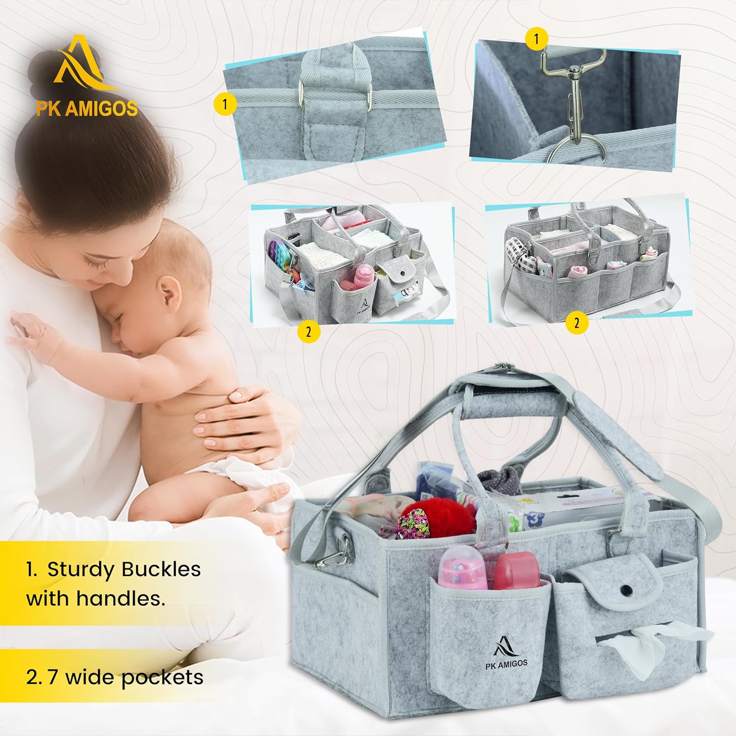 nappy caddy baby β large diaper caddy organizer for nursery & car | portable storage basket for diapers, wipes nappy caddy baby β large diaper caddy organizer for nursery & car | portable storage basket for diapers, wipes