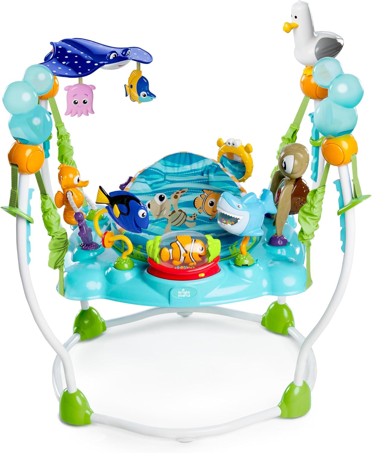 bright starts, disney baby, finding nemo jumping and play centre with play station with lights and music, 13 activity toy, 360° rotating seat, height adjustable, children from 6 months bright starts, disney baby, finding nemo jumping and play centre with play station with lights and music, 13 activity toy, 360° rotating seat, height adjustable, children from 6 months