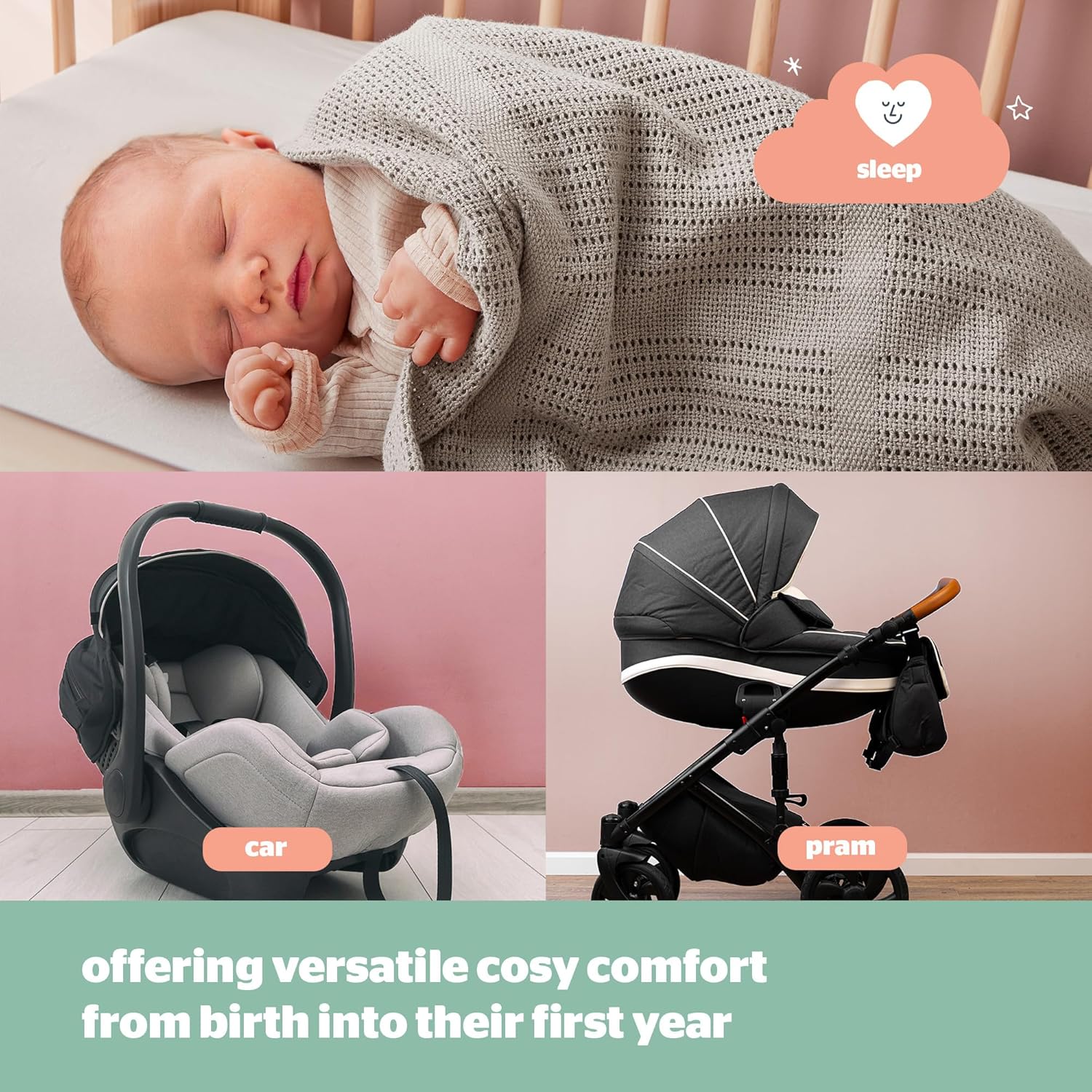 silentnight safe nights baby blanket pack of 2 soft 100% cotton cellular baby blanket for newborn ideal for cot, crib, moses basket and pram baby essentials 2 pack grey silentnight safe nights baby blanket pack of 2 soft 100% cotton cellular baby blanket for newborn ideal for cot, crib, moses basket and pram baby essentials 2 pack grey