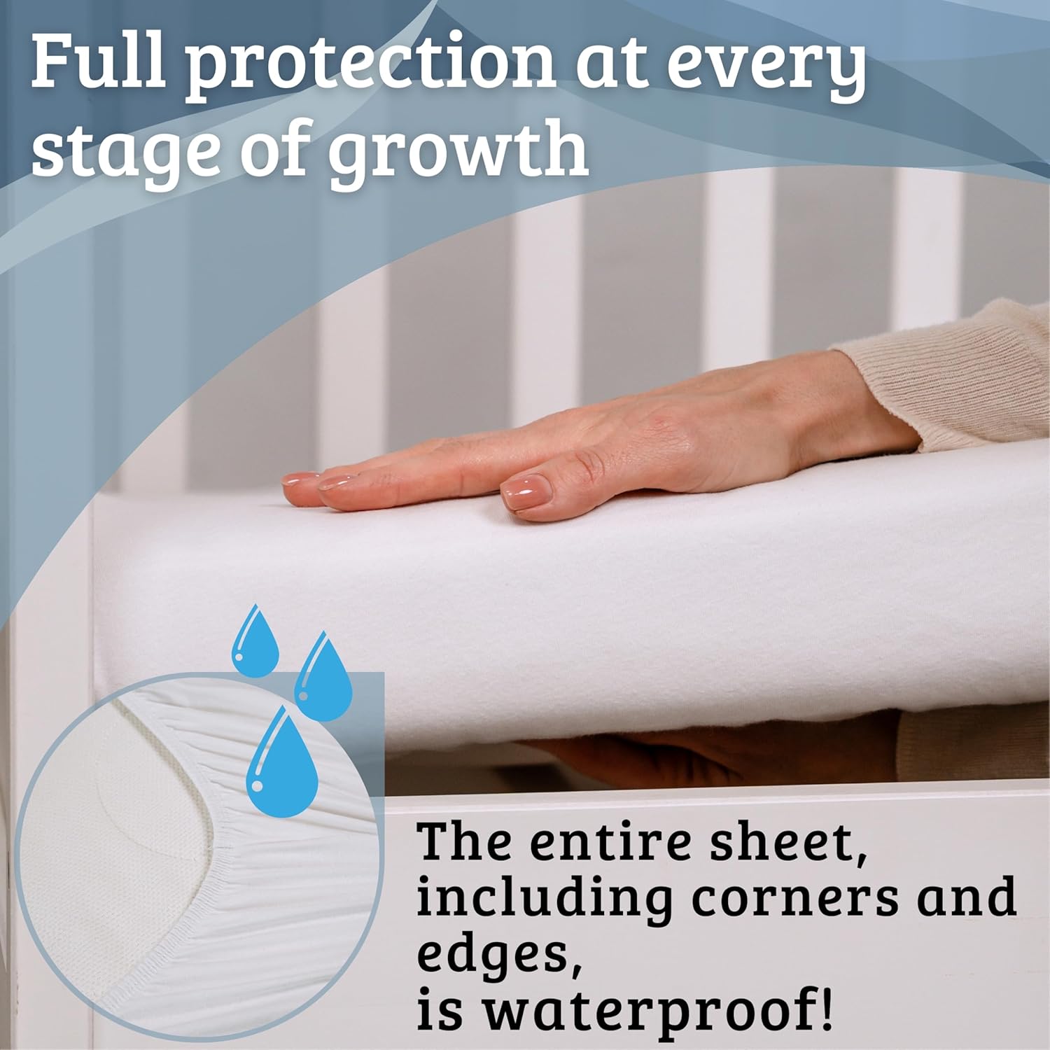 bisoo baby waterproof (top+corners) cot bed sheets fitted 140 x 70 / 28x55 2in1 fitted sheet mattress protector made of 100% jersey oeko tex + pu for toddler cots beds & cribs white bisoo baby waterproof (top+corners) cot bed sheets fitted 140 x 70 / 28x55 2in1 fitted sheet mattress protector made of 100% jersey oeko tex + pu for toddler cots beds & cribs white