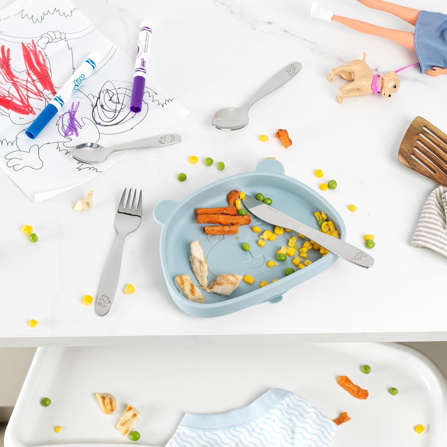 salter 4 piece kids dinosaur cutlery set knife, fork, dessert spoon, & teaspoon, stainless steel, dishwasher safe, mirror polished, embossed pattern, aged 1 5 toddler utensils, 25 year guarantee salter 4 piece kids dinosaur cutlery set knife, fork, dessert spoon, & teaspoon, stainless steel, dishwasher safe, mirror polished, embossed pattern, aged 1 5 toddler utensils, 25 year guarantee