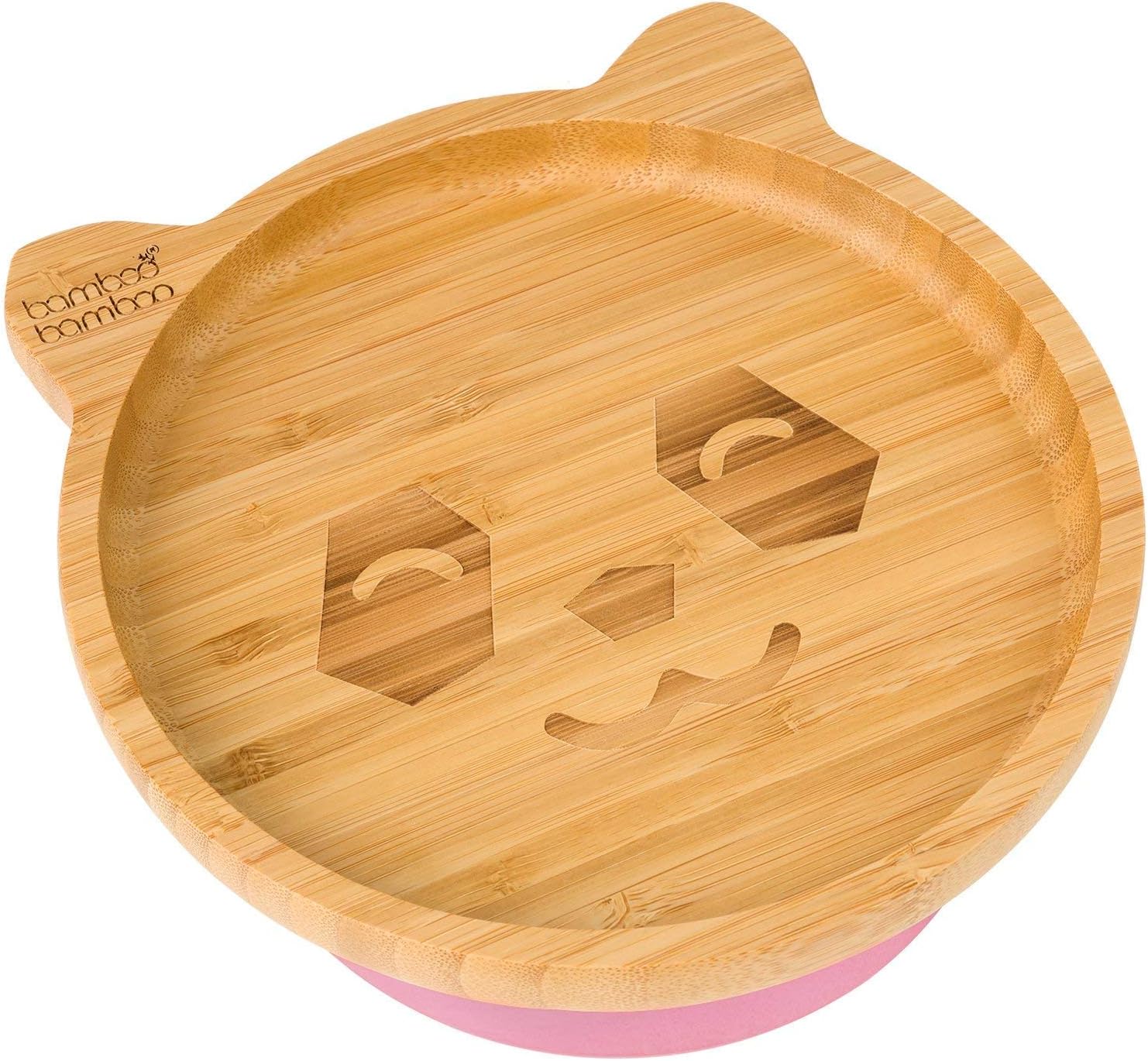 bamboo bamboo baby plate, children's plate, children's crockery with suction cup, sugnapf plate baby from 6 months (panda, pink) bamboo bamboo baby plate, children's plate, children's crockery with suction cup, sugnapf plate baby from 6 months (panda, pink)