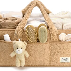 perabella diaper caddy organizer for changing pad storage basket for wipes car organizer nursery portable storage