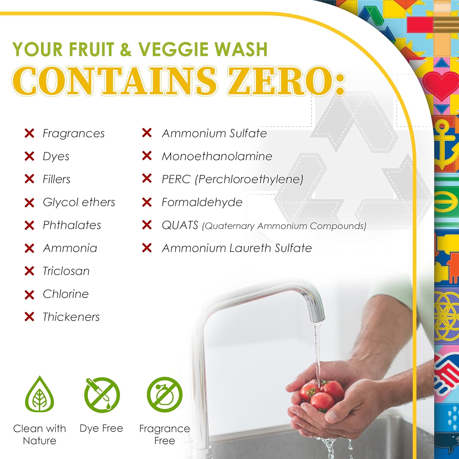 truly free natural fruit and veggie wash starter kit organic produce vegetable cleaner and fruit washer, health & household supplies 16oz spray bottle, 2 refills (4oz) no harmful ingredients truly free natural fruit and veggie wash starter kit organic produce vegetable cleaner and fruit washer, health & household supplies 16oz spray bottle, 2 refills (4oz) no harmful ingredients