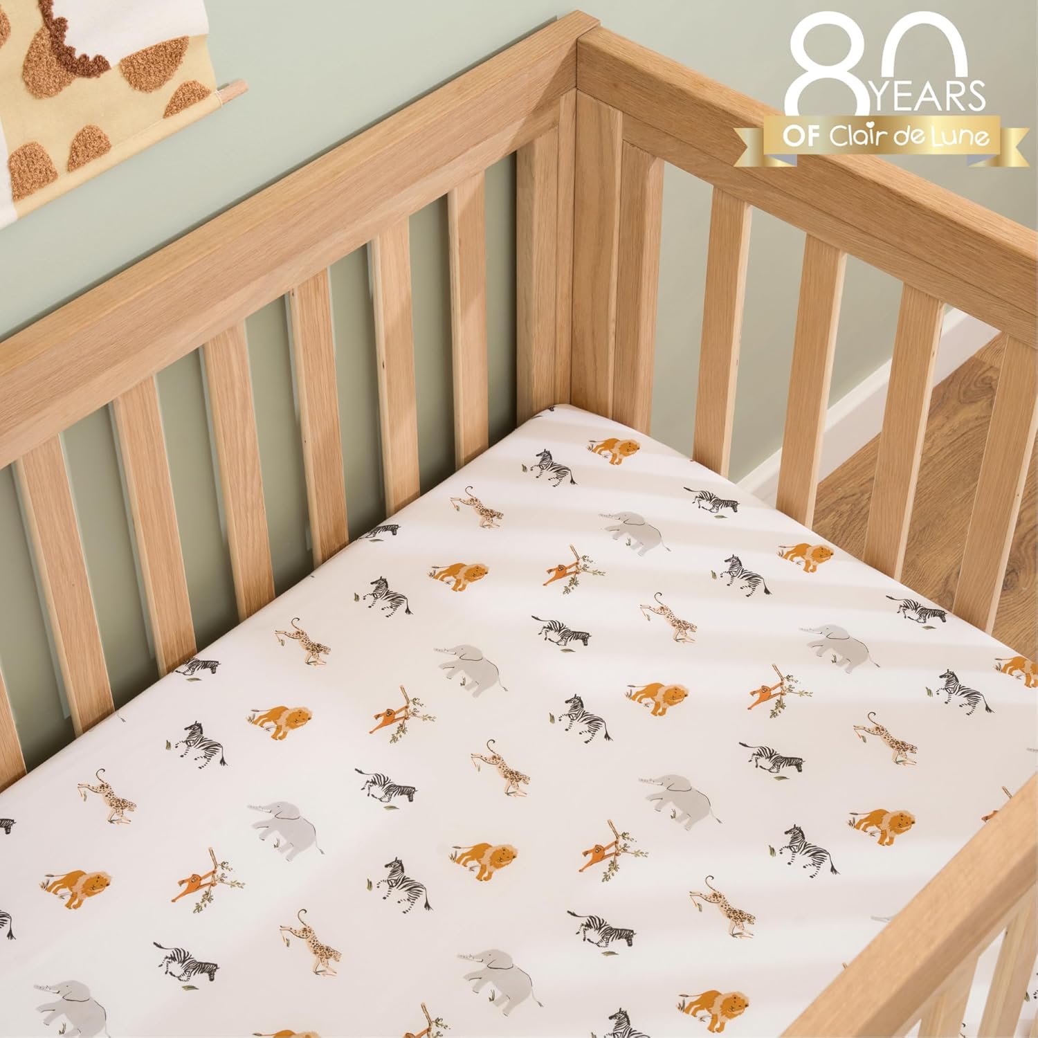clair de lune jungle dream 2 pack fitted cot bed sheets 140 x 70 cm clair de lune jungle dream 2 pack fitted cot bed sheets 140 x 70 cm