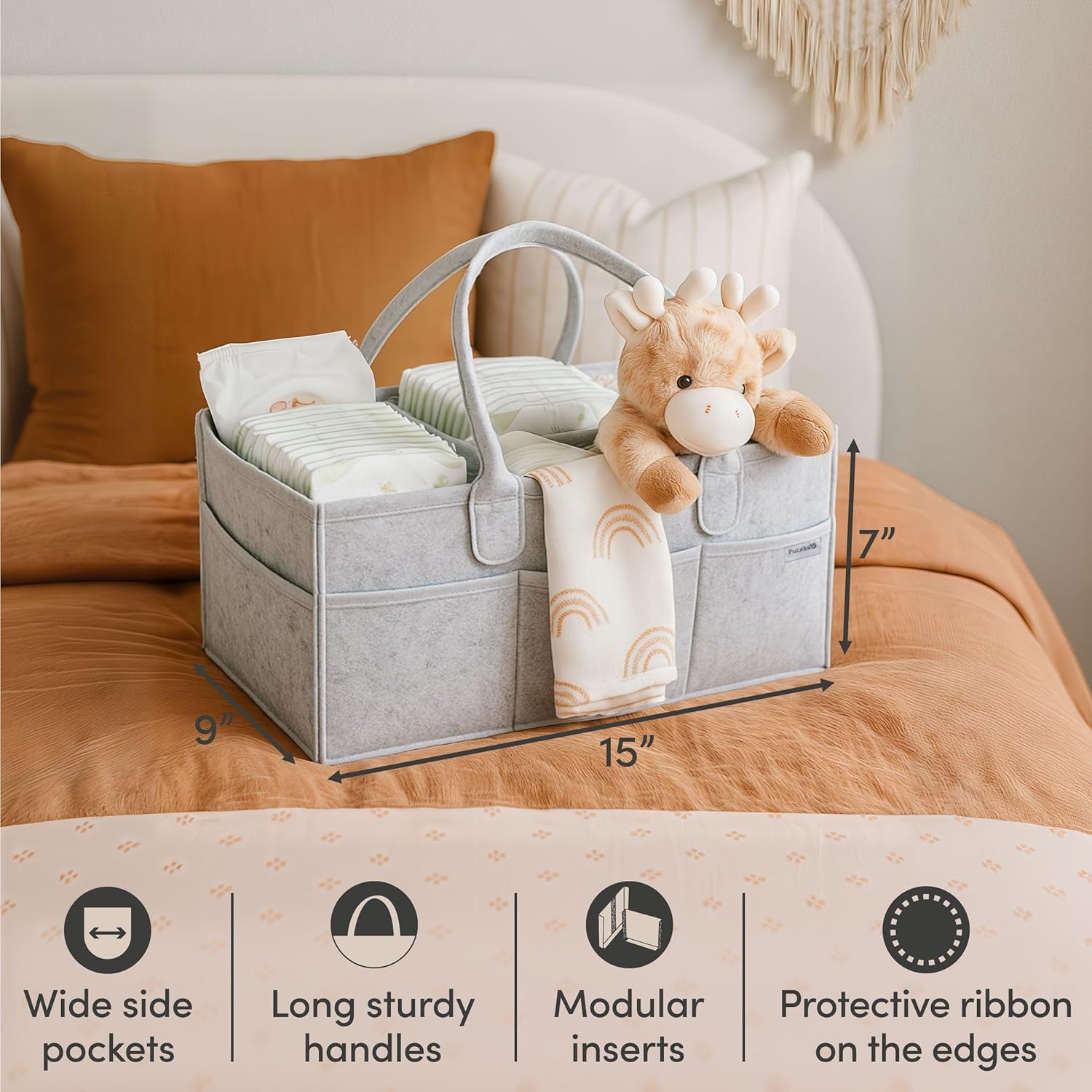 putska baby organizer basket diaper organizer for changing table, newborn essentials, baby shower gifts and birth list, great for boy or girl putska baby organizer basket diaper organizer for changing table, newborn essentials, baby shower gifts and birth list, great for boy or girl