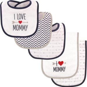 luvable friends bib and burp cloth set, boys love mommy