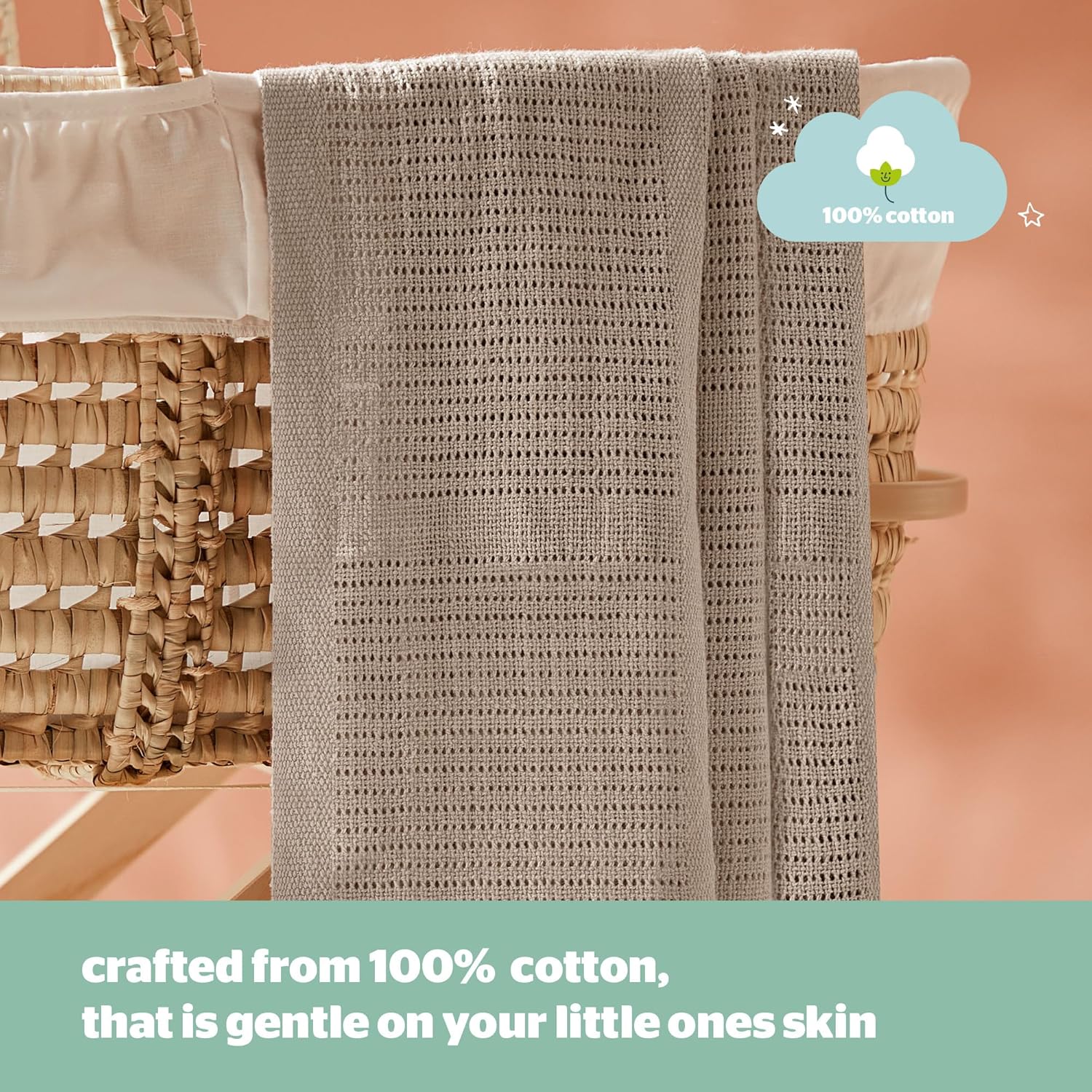 silentnight safe nights baby blanket pack of 2 soft 100% cotton cellular baby blanket for newborn ideal for cot, crib, moses basket and pram baby essentials 2 pack grey silentnight safe nights baby blanket pack of 2 soft 100% cotton cellular baby blanket for newborn ideal for cot, crib, moses basket and pram baby essentials 2 pack grey